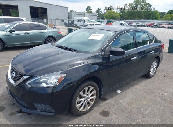 3N1AB7AP0KY391455 2019 NISSAN SENTRA Black წინა მარცხენა ხედი სამი მეოთხედიდან