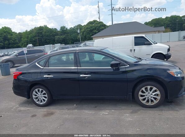 3N1AB7AP0KY391455 2019 NISSAN SENTRA Black უკანა სალონის ხედი