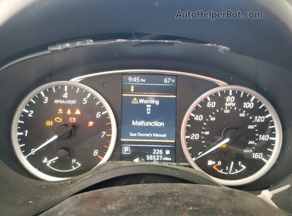 3N1AB7AP0KY406584 2019 NISSAN SENTRA Белый Вид щитка приборов