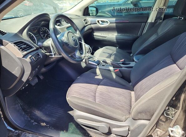 3N1AB7AP0KY407637 2019 NISSAN SENTRA Black Widok wnętrza z przodu