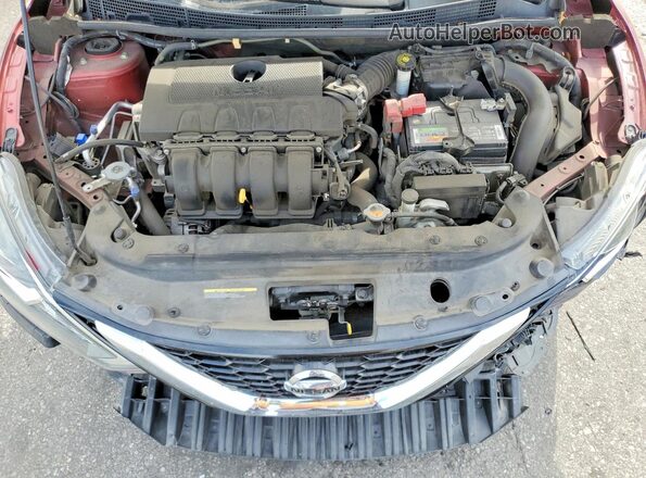 3N1AB7AP0KY422249 2019 NISSAN SENTRA Red Սալոնի հետևի տեսք