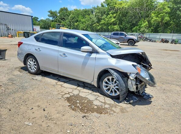 3N1AB7AP0KY437334 2019 NISSAN SENTRA Silver Przód prawy