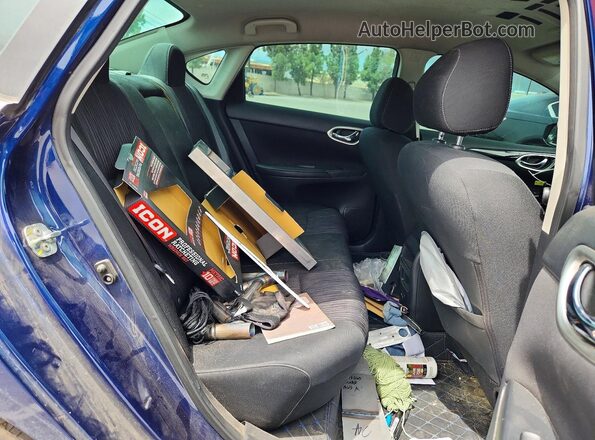 3N1AB7AP0KY450942 2019 NISSAN SENTRA Синий Вид задних сидений