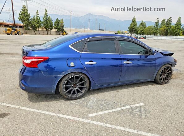 3N1AB7AP0KY450942 2019 NISSAN SENTRA Синий Задняя правая четверть
