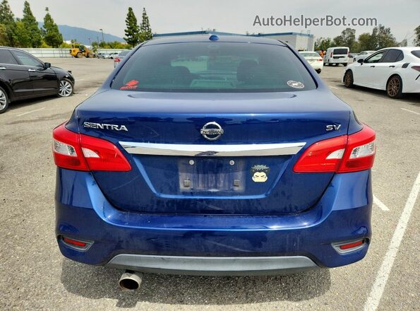 3N1AB7AP0KY450942 2019 NISSAN SENTRA Синий Вид сзади