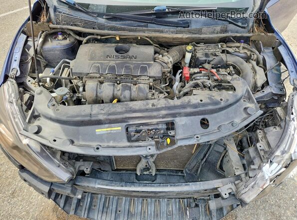 3N1AB7AP0KY450942 2019 NISSAN SENTRA Синий Вид задней части салона