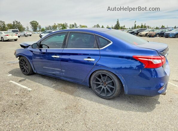 3N1AB7AP0KY450942 2019 NISSAN SENTRA Синий Задняя левая четверть