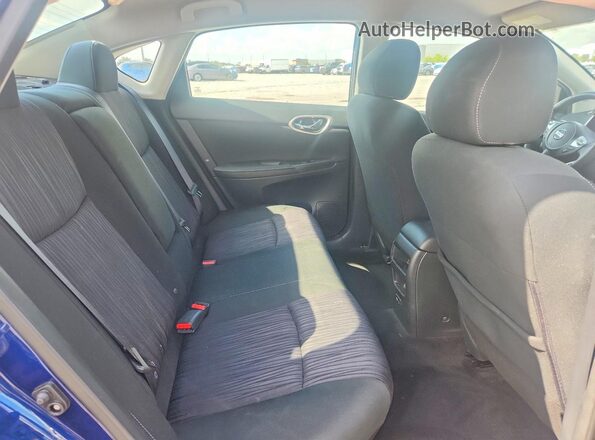 3N1AB7AP0KY454019 2019 NISSAN SENTRA Blue Widok tylnych siedzeń