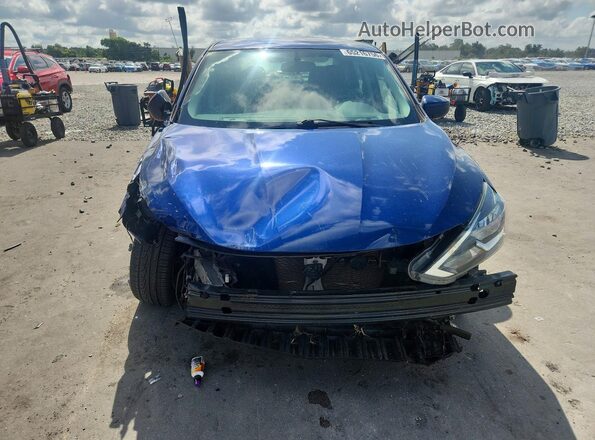 3N1AB7AP0KY454019 2019 NISSAN SENTRA Blue Widok z przodu