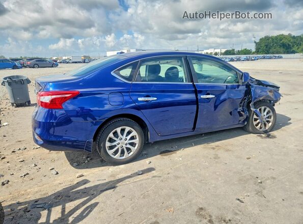 3N1AB7AP0KY454019 2019 NISSAN SENTRA Blue Tył prawy