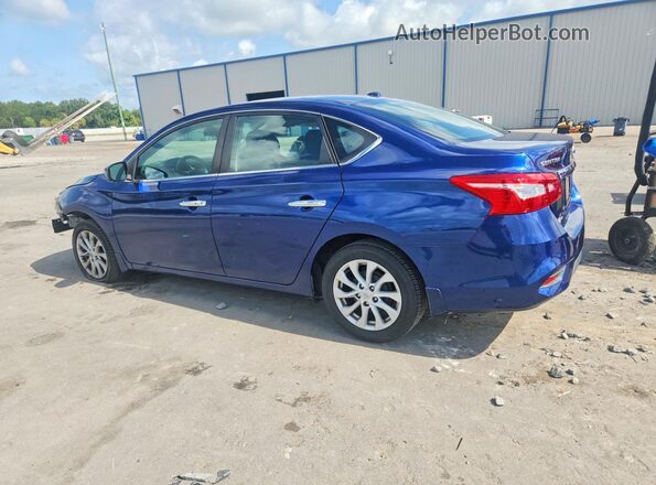 3N1AB7AP0KY454019 2019 NISSAN SENTRA Blue Tył lewy