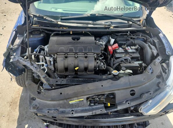 3N1AB7AP0KY454019 2019 NISSAN SENTRA Blue Widok wnętrza z tyłu