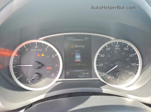 3N1AB7AP1GL648384 2016 NISSAN SENTRA White Instrument cluster view