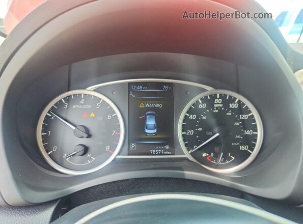 3N1AB7AP1GY328520 2016 NISSAN SENTRA Red Вид щитка приладів