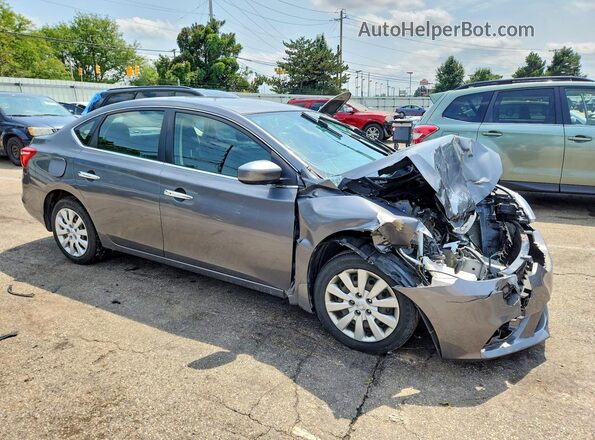 3N1AB7AP1HL639993 2017 NISSAN SENTRA Серый Передняя правая четверть