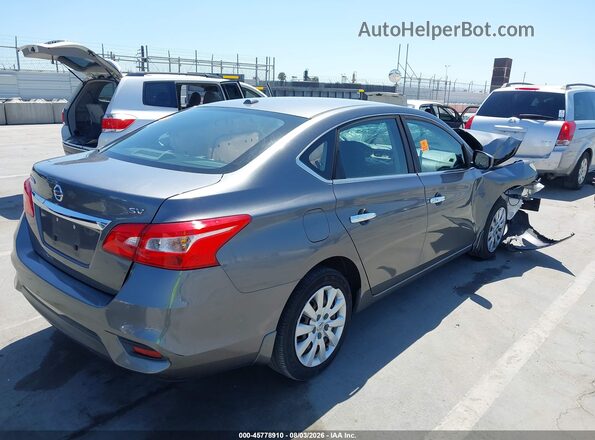 3N1AB7AP1HL654249 2017 NISSAN SENTRA Серый Задняя правая четверть
