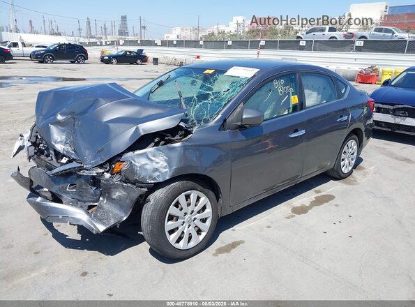 3N1AB7AP1HL654249 2017 NISSAN SENTRA Серый Передняя левая четверть