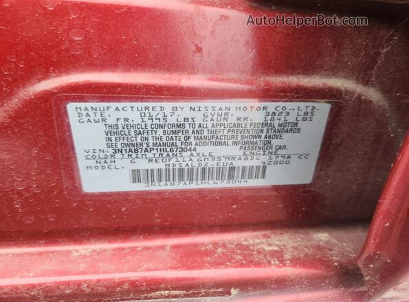 3N1AB7AP1HL673044 2017 NISSAN SENTRA Red Widok komory silnika