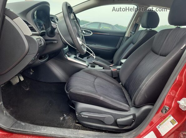 3N1AB7AP1HL673044 2017 NISSAN SENTRA Red Widok wnętrza z przodu