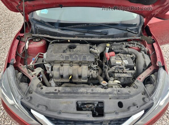 3N1AB7AP1HL673044 2017 NISSAN SENTRA Red Widok wnętrza z tyłu