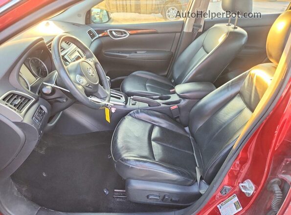 3N1AB7AP1HY229195 2017 NISSAN SENTRA Red Вид салону спереду