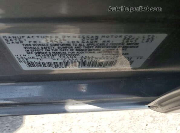 3N1AB7AP1HY232226 2017 NISSAN SENTRA Серый Вид подкапотного пространства