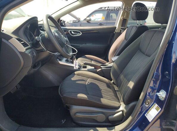 3N1AB7AP1HY253495 2017 NISSAN SENTRA Blue Widok wnętrza z przodu