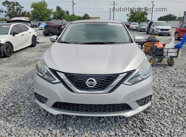 3N1AB7AP1HY255053 2017 NISSAN SENTRA Silver Widok z przodu