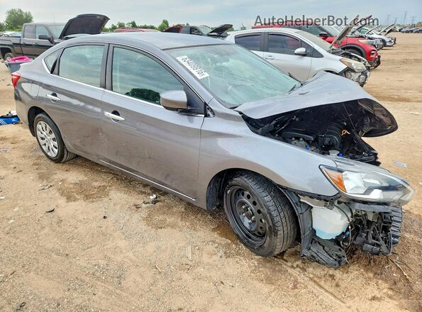 3N1AB7AP1HY280812 2017 NISSAN SENTRA Серый Передняя правая четверть