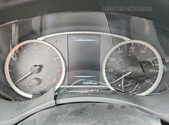 3N1AB7AP1HY280812 2017 NISSAN SENTRA Серый Вид щитка приборов