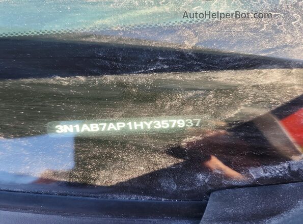 3N1AB7AP1HY357937 2017 NISSAN SENTRA Black Widok naklejki z numerem VIN