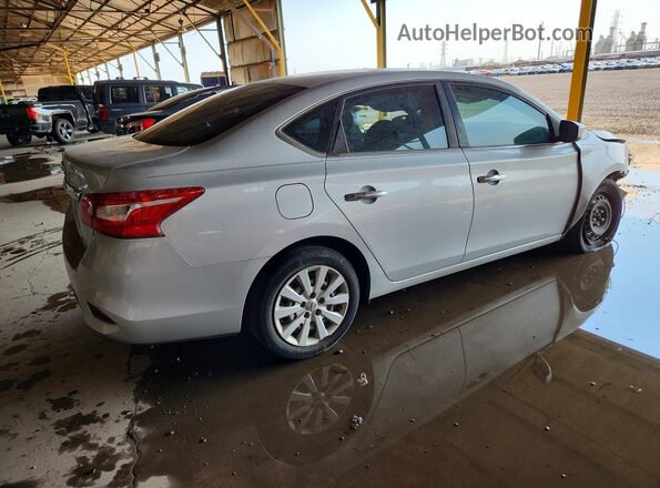 3N1AB7AP1HY390954 2017 NISSAN SENTRA Серебряный Задняя правая четверть