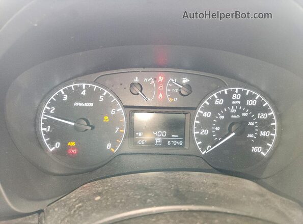 3N1AB7AP1HY390954 2017 NISSAN SENTRA Серебряный Вид щитка приборов