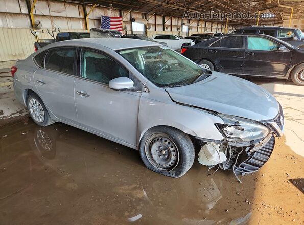 3N1AB7AP1HY390954 2017 NISSAN SENTRA Серебряный Передняя правая четверть