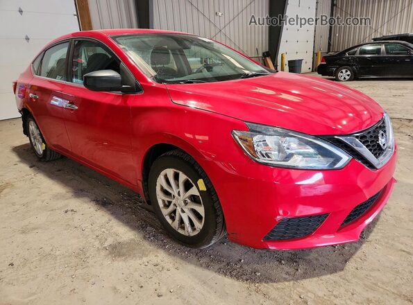 3N1AB7AP1JL621953 2018 NISSAN SENTRA Красный Передняя правая четверть