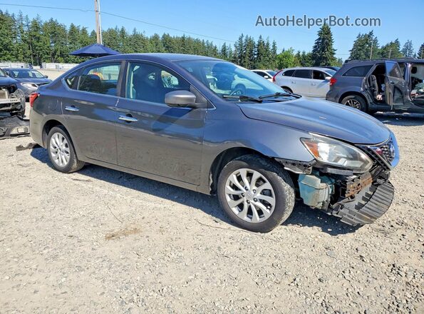 3N1AB7AP1JL656119 2018 NISSAN SENTRA Серый Передняя правая четверть