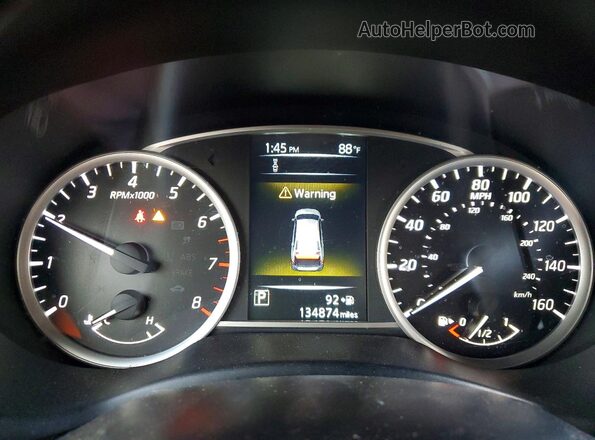 3N1AB7AP1JY316729 2018 NISSAN SENTRA Black Вид щитка приладів