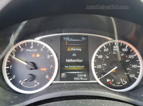 3N1AB7AP1JY340836 2018 NISSAN SENTRA Black ხელსაწყოთა პანელის ხედი