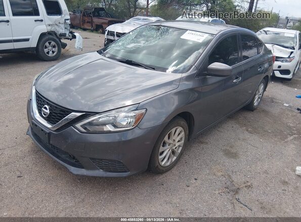 3N1AB7AP1KL620917 2019 NISSAN SENTRA Серый Передняя левая четверть