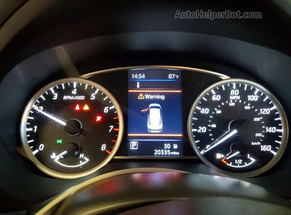 3N1AB7AP1KY216910 2019 NISSAN SENTRA Темно-бордовый Вид щитка приборов