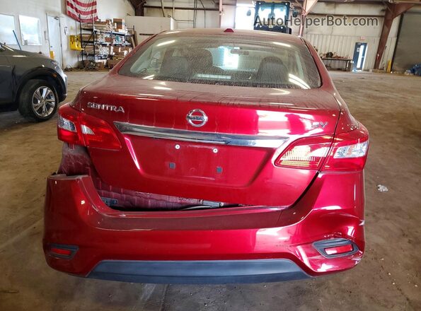 3N1AB7AP1KY216910 2019 NISSAN SENTRA Темно-бордовый Вид сзади