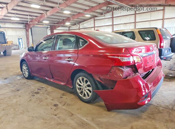 3N1AB7AP1KY216910 2019 NISSAN SENTRA Темно-бордовый Задняя левая четверть