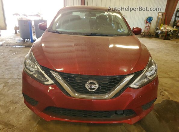 3N1AB7AP1KY216910 2019 NISSAN SENTRA Темно-бордовый Вид спереди