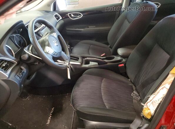 3N1AB7AP1KY216910 2019 NISSAN SENTRA Темно-бордовый Вид салона спереди
