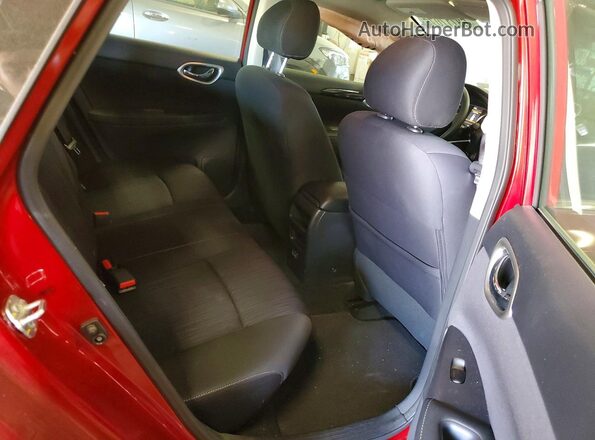 3N1AB7AP1KY216910 2019 NISSAN SENTRA Темно-бордовый Вид задних сидений