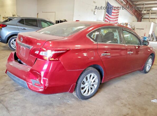 3N1AB7AP1KY216910 2019 NISSAN SENTRA Темно-бордовый Задняя правая четверть