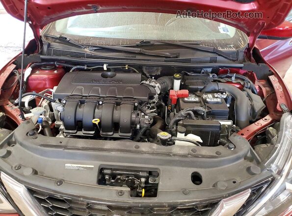 3N1AB7AP1KY216910 2019 NISSAN SENTRA Темно-бордовый Вид задней части салона