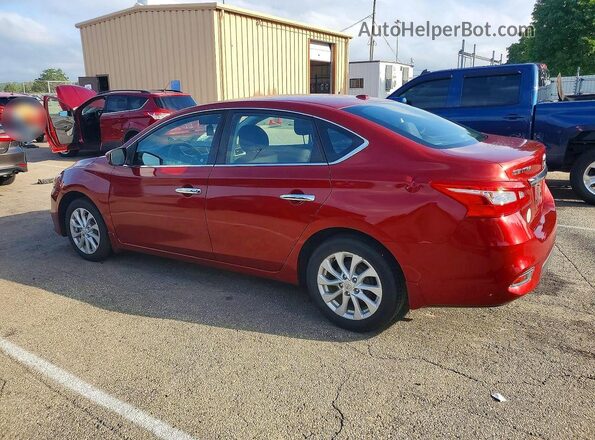 3N1AB7AP1KY219001 2019 NISSAN SENTRA Burgundy Հետևի ձախ