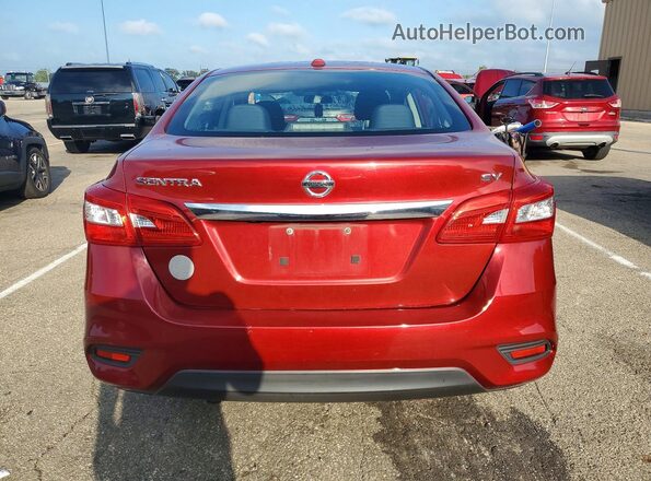 3N1AB7AP1KY219001 2019 NISSAN SENTRA Burgundy Հետևի տեսք