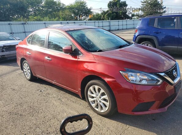 3N1AB7AP1KY219001 2019 NISSAN SENTRA Burgundy Առջևի աջ